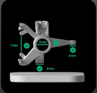 Dimension measurement of a machined part